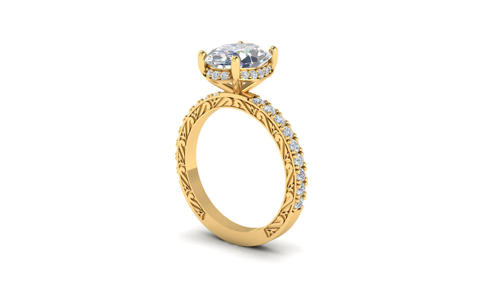 Royal Oval Engagement Ring S848