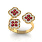 THREE FLOWER RING S 181