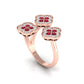 THREE FLOWER RING S 181