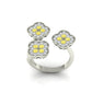 THREE FLOWER RING S 181