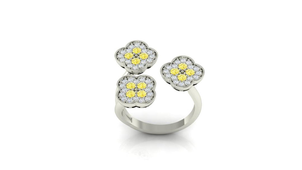 THREE FLOWER RING S 181