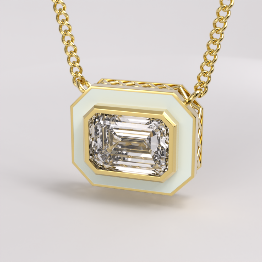 Enamel Emerald Pendent S109