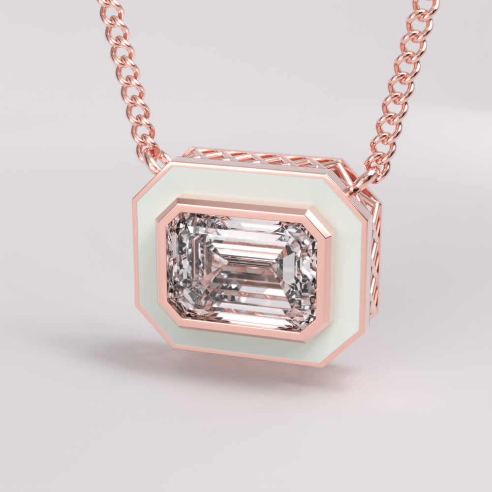 Enamel Emerald Pendent S109